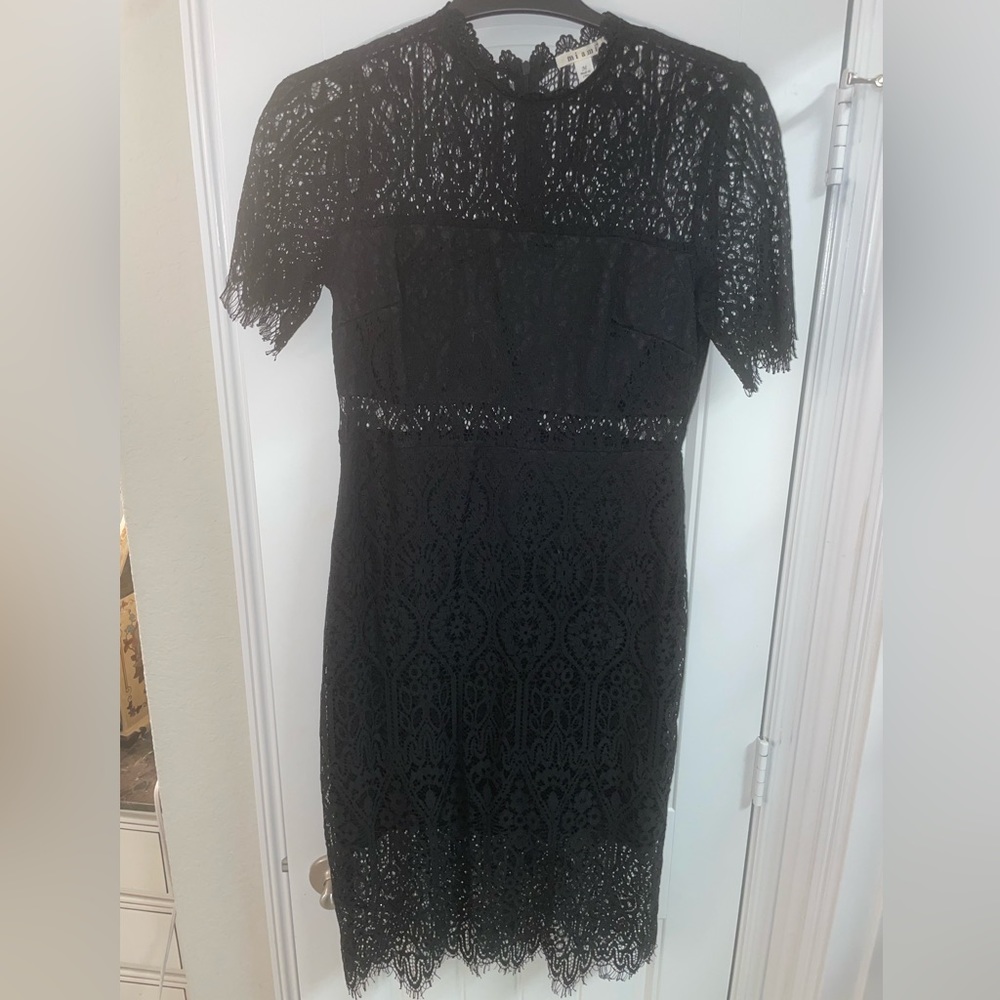 Francesca Miami black lace dress